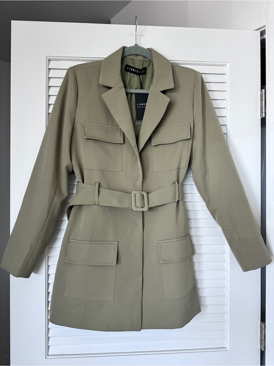 Lioness Dresses & Skirts - NWT Lioness Olive Green Belted Utility BlazerDress Size M